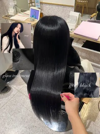 ロング カラー 髪質改善&艶カラー/ ほんだあみ (♡)のヘアスタイル