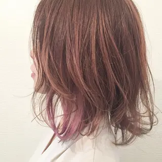 ミディアム カラー 池田 真由美のヘアスタイル