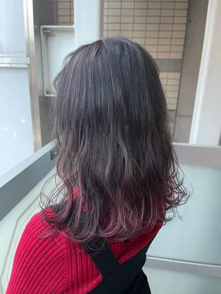 ミディアム カラー 岩谷/ブリーチ 🪽透明感カラーのヘアスタイル