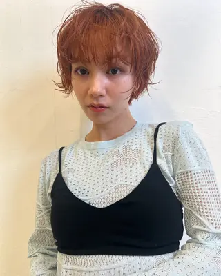 ショート カラー yu  /透明感カラ ー/ボブ/caseyのヘアスタイル