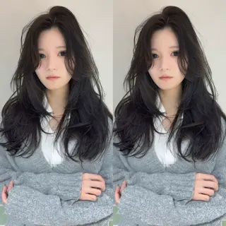 ロング カラー 盛れる艶カラー× レイヤーカット/咲来のヘアスタイル