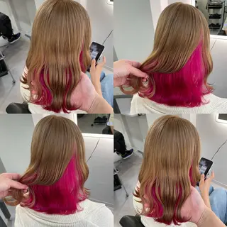 セミロング カラー Cielro/ダブル カラー/西田咲希のヘアスタイル