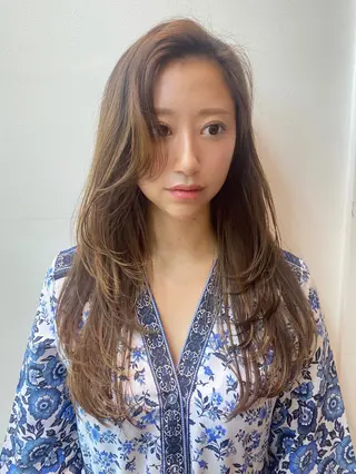 ロング 銀座/韓国レイヤー/ 艶カラー🍓原田侑依のヘアスタイル