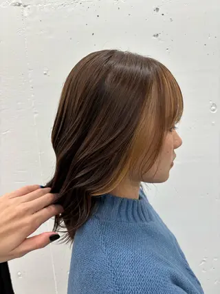 セミロング カラー 🐶ひかる🐶 JILLSTUDIOのヘアスタイル