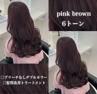 カラー 🤍ブリーチなし ブラウンhimi🤍のヘアスタイル
