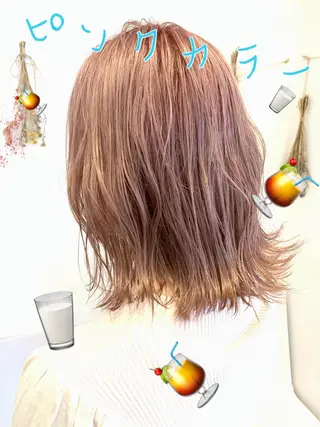 ミディアム カラー 学割 悟 韓国風艶髪縮毛矯正のヘアスタイル