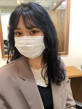 ミディアム カラー 砂原 ひよりのヘアスタイル