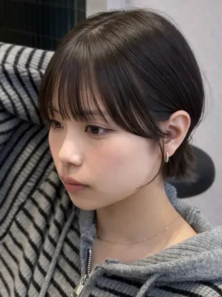 セミロング 映える顔まわり/前髪 特化 💗 ユキマのヘアスタイル