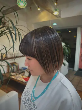 ショート カラー KAKERU/ボブ/ ショート/パーマ🌱のヘアスタイル