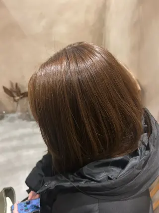 セミロング カラー 濵﨑 理奈のヘアスタイル