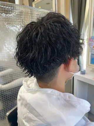 ショート パーマ メンズ 市川 博紀 店長のヘアスタイル