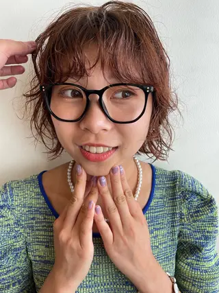 ショート カラー パーマ レイヤー／似合わせ TAKUYAのヘアスタイル