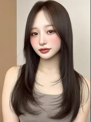 ロング カラー 🫧ナオ🫧 /韓国 ヘア/ マンツーマンのヘアスタイル