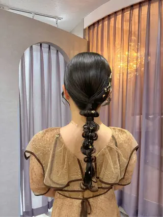 セミロング ヘアアレンジ 💠 AYAKA💠のヘアスタイル