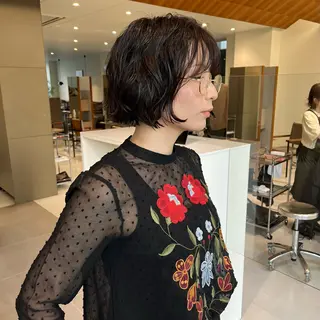 ショート パーマ 髪質改善カラー/ボブ 🌻Mutsumiのヘアスタイル