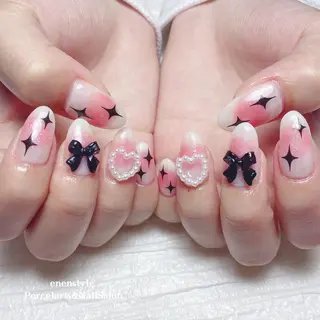 ミディアム ネイル 🐾enen style 🐾のネイルデザイン