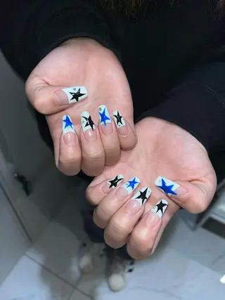 ネイル ˚✧⁺⭐︎༚moca miyuu⁎⁺˳✧༚のネイルデザイン