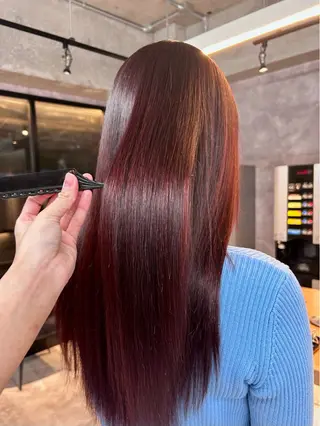 ロング カラー OAK溝の口 天使の輪👑YUKIのヘアスタイル