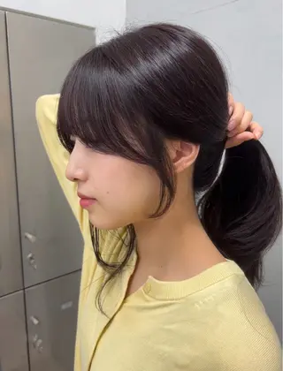 ミディアム 吉田 夢のヘアスタイル