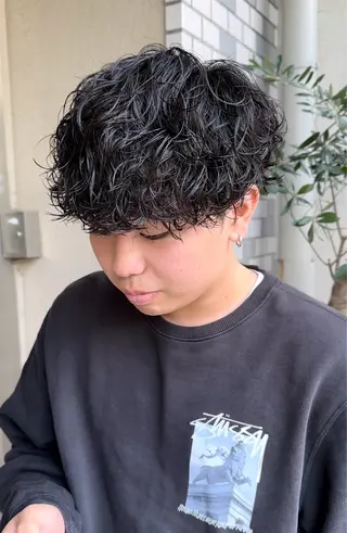 パーマ メンズ 年間2000名担当◎ パーマ職人/仲原佑樹のヘアスタイル