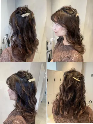 ヘアアレンジ 透明感カラー✨艶髪 制作🌱山根あゆみのヘアスタイル