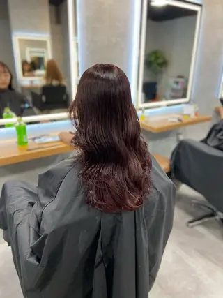 ロング カラー ヘアアレンジ レイヤー×透明感カラ ーHAYATOのヘアスタイル