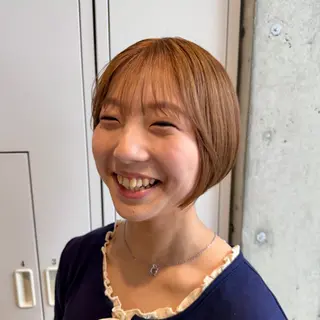 ミディアム カラー ヘアアレンジ ボブ×艶カラー 特化・リクト💥のヘアスタイル