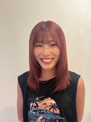 ミディアム カラー -みつま はるな-のヘアスタイル