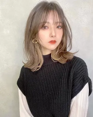 ミディアム カラー 似合わせレイヤー 🇰🇷荒木洋文のヘアスタイル
