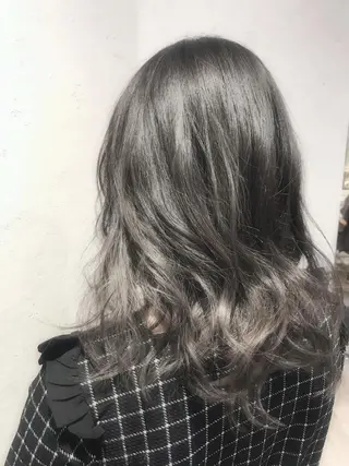 ミディアム カラー パーマ ヘアアレンジ 縮毛矯正/美髪 髪質改善/石田幸輔のヘアスタイル