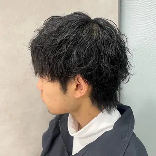 パーマ メンズ ダウンパーマ特化💎 ボブ・レイヤーりなのヘアスタイル
