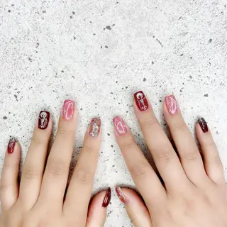 ミディアム カラー パーマ ヘアアレンジ メンズ キッズ ネイル マツエク・マツパ Salon Ｋのネイルデザイン