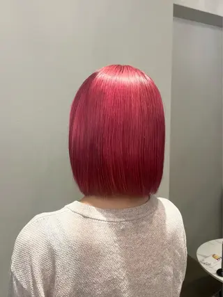 ミディアム カラー 顔周り/ガーリー /ヘアメ/あつはのヘアスタイル