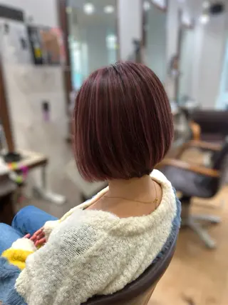 ミディアム カラー 圧倒的艶髪ストレート 山本翔大✨️のヘアスタイル