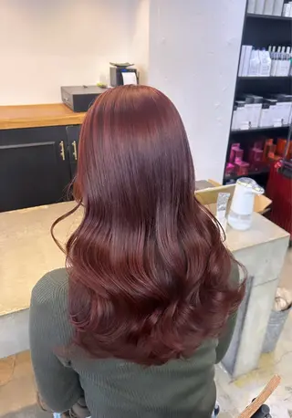 ロング カラー 🌷ラベンダーピンク 顔まわり🌷ねいろのヘアスタイル