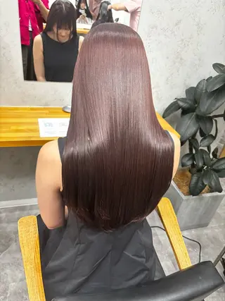 セミロング カラー 園田あずさ/髪質改善 /透明感カラーのヘアスタイル