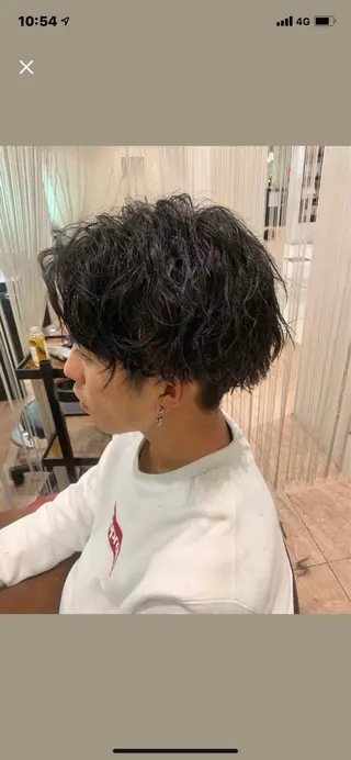 パーマ メンズ 永島 諒のヘアスタイル