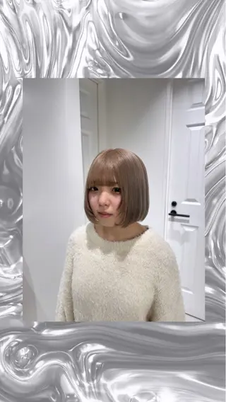 ショート 🩵ゆりあ ／ベージュ／ボブ🩵のヘアスタイル