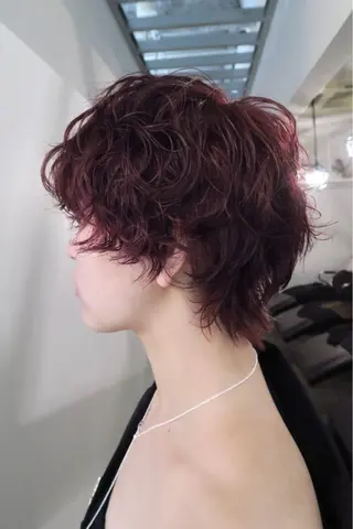 ショート カラー パーマ マツザキ マナトのヘアスタイル