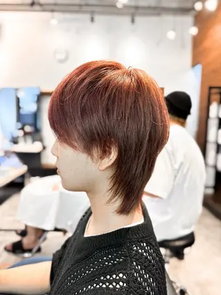 カラー メンズ ブリーチカラー🔥 パーマ【佐々木凌平】のヘアスタイル