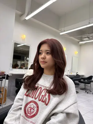 カラー 透明感ベージュ🤎 ナチュラルレイヤーのヘアスタイル
