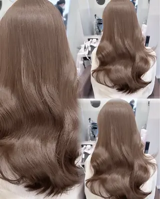 ロング カラー ダブルカラー🤍 髪質改善／原島のヘアスタイル