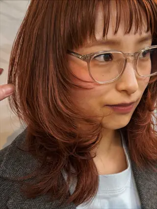 ミディアム カラー Pocket仙台 💚モエリのヘアスタイル