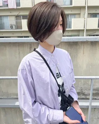 ショート カラー ハイトーン/ショート 村上淳乃🐥のヘアスタイル