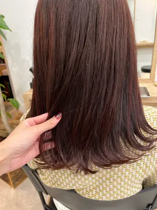 セミロング 暖色ボブ 🍊rikakoのヘアスタイル