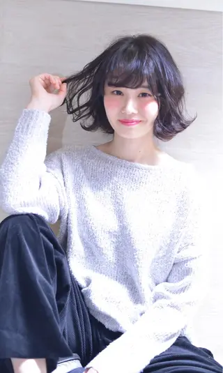 ショート ミディアム セミロング カラー パーマ ヘアアレンジ 【白髪ぼかし 専門GBG】自由が丘のヘアスタイル