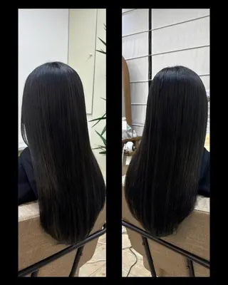 ロング かがみ/メンテナンス カット無料のヘアスタイル