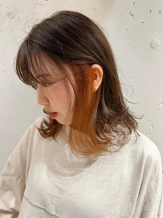 ミディアム カラー kuwabara yuunaのヘアスタイル