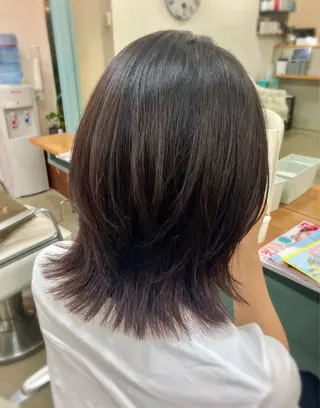 ミディアム 似合わせ×透明感 カラー🤍MAOのヘアスタイル