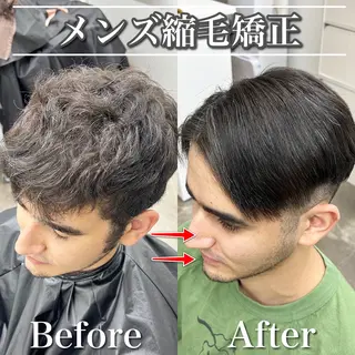 パーマ メンズ メンズヘア特化 パーマ 縮毛矯正🔷のヘアスタイル